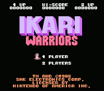 Ikari Warriors (USA) (Rev 1) screen shot title